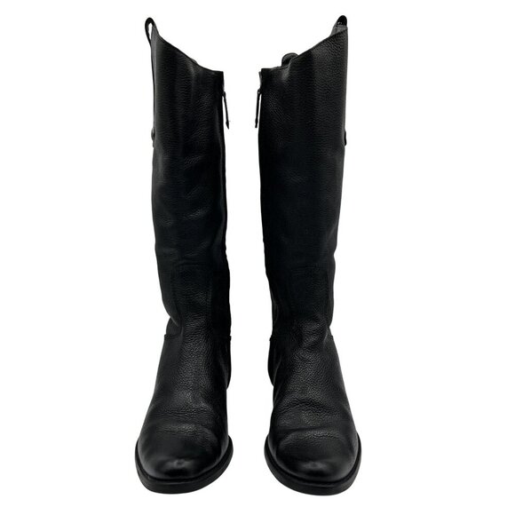 Matisse Womens 8  Sargent Black Leather Zip Riding Boots Button Brazil Made Goth - Picture 5 of 16